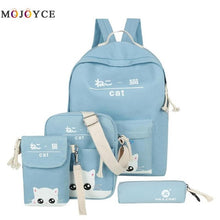 Load image into Gallery viewer, 4pcs/Set Women Canvas Backpack