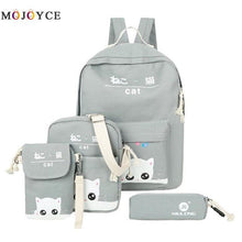 Load image into Gallery viewer, 4pcs/Set Women Canvas Backpack