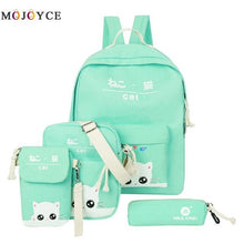 Load image into Gallery viewer, 4pcs/Set Women Canvas Backpack