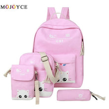 Load image into Gallery viewer, 4pcs/Set Women Canvas Backpack
