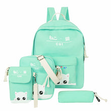 Load image into Gallery viewer, 4pcs/Set Women Canvas Backpack