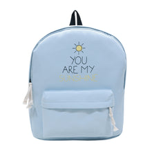 Load image into Gallery viewer, Canvas Women Backpack Causal Travel Sunny Letter