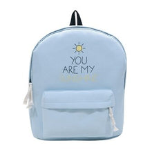 Load image into Gallery viewer, Canvas Women Backpack Causal Travel Sunny Letter