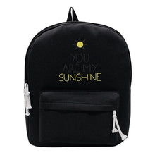 Load image into Gallery viewer, Canvas Women Backpack Causal Travel Sunny Letter