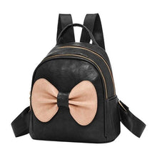 Load image into Gallery viewer, Sweet Bowknot Women Backpack Preppy Style Leather