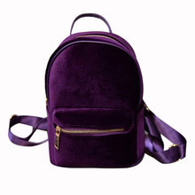 Load image into Gallery viewer, Women Stylish Cool Velvet Small Size Back pack