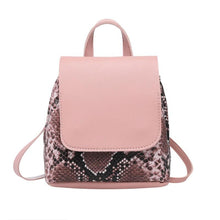 Load image into Gallery viewer, Serpentine Pattern Leather Print Women Backpack