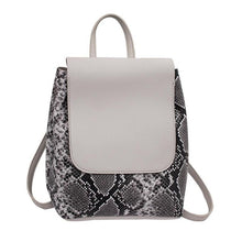 Load image into Gallery viewer, Serpentine Pattern Leather Print Women Backpack