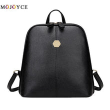 Load image into Gallery viewer, Luxury Brand Solid Color PU Leather Backpack Women