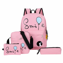 Load image into Gallery viewer, 4pcs/Set Cute Ballon Letters Printed Women Backpack