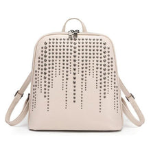 Load image into Gallery viewer, New Fashion Rivet Bead Leather Women Backpack