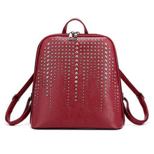 Load image into Gallery viewer, New Fashion Rivet Bead Leather Women Backpack