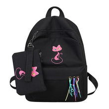 Load image into Gallery viewer, 2pcs/set Cute Cat Printed Canvas Women Backpack