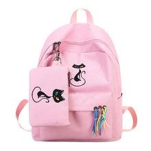 Load image into Gallery viewer, 2pcs/set Cute Cat Printed Canvas Women Backpack
